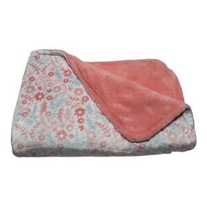 Parent's Choice Pink Flowers Floral Baby Girl Plush Blanket